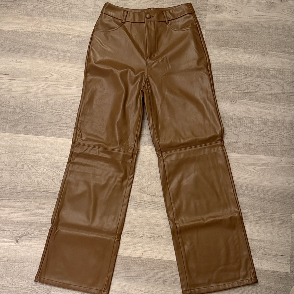 Faux Leather Pants Size Petite Small